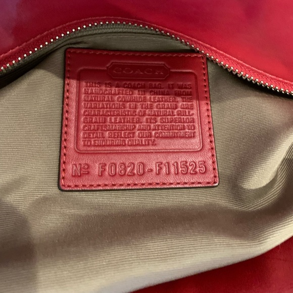 Red Coach Leather Pocketbook - Picture 7 of 8